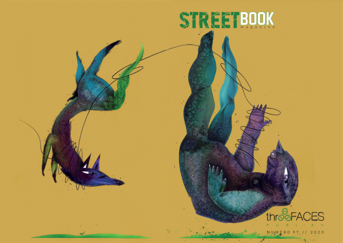 StreetBook Magazine 17, copertina artista Frenopersciacalli, Three Faces